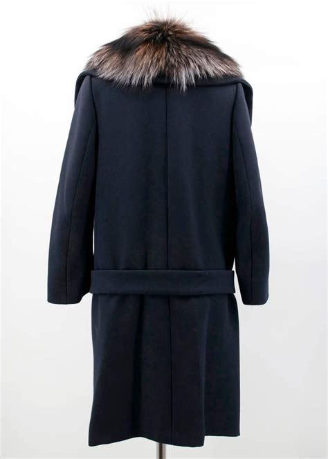 prada fox fur collar down coat|Black Shearling Fur Jacket .